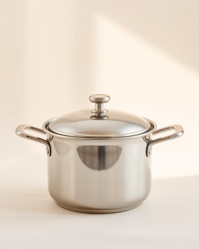 Concept mockup: Stainless Steel Saucepan